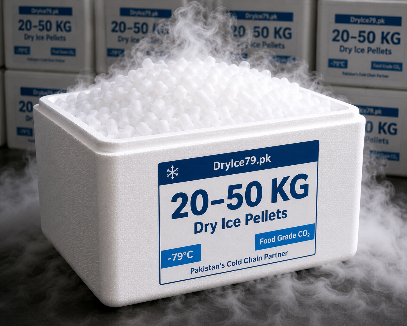 20 to 50 KG Dry Ice Pellets