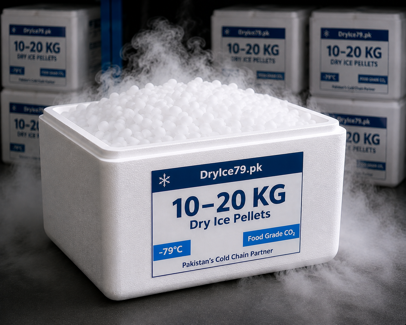 10 to 20 KG Food Grade Dry Ice Pellets
